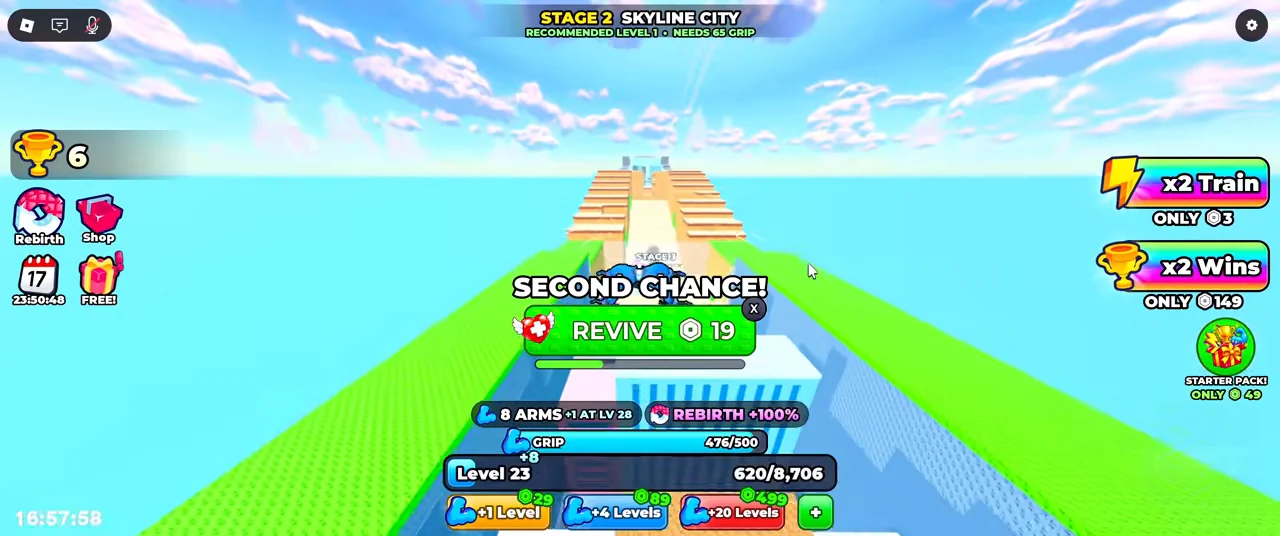 Second Chance revive prompt with grip still at 476 out of 500